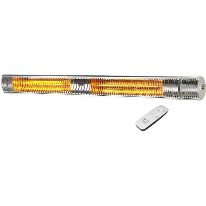 Shadow Patio Heater with Remote Control in Silver - Heat Outdoors IP65 3KW