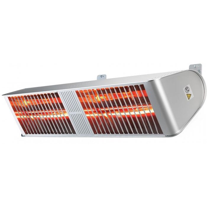 Shadow Fatboy Double Patio Heater in Silver - Heat Outdoors IP65 4.8KW