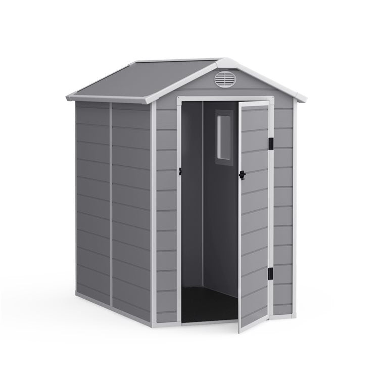 Lotus Animus 4x3 Apex Plastic Shed Dark Grey With Floor