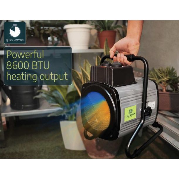 Canopia 2400W Portable Splash Resistant Fan Heater - Greenhouse Accessories