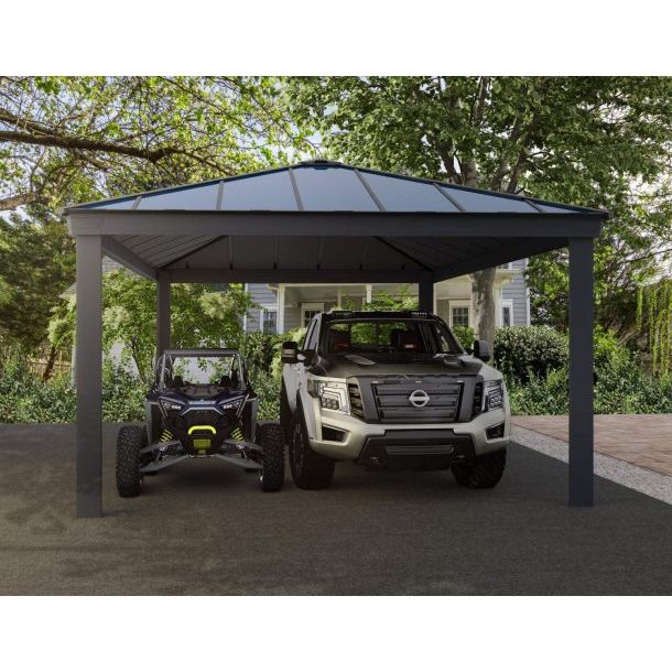 Canopia Colorado Carport (All Size Available) Grey Aluminium & Polycarbonate Roof