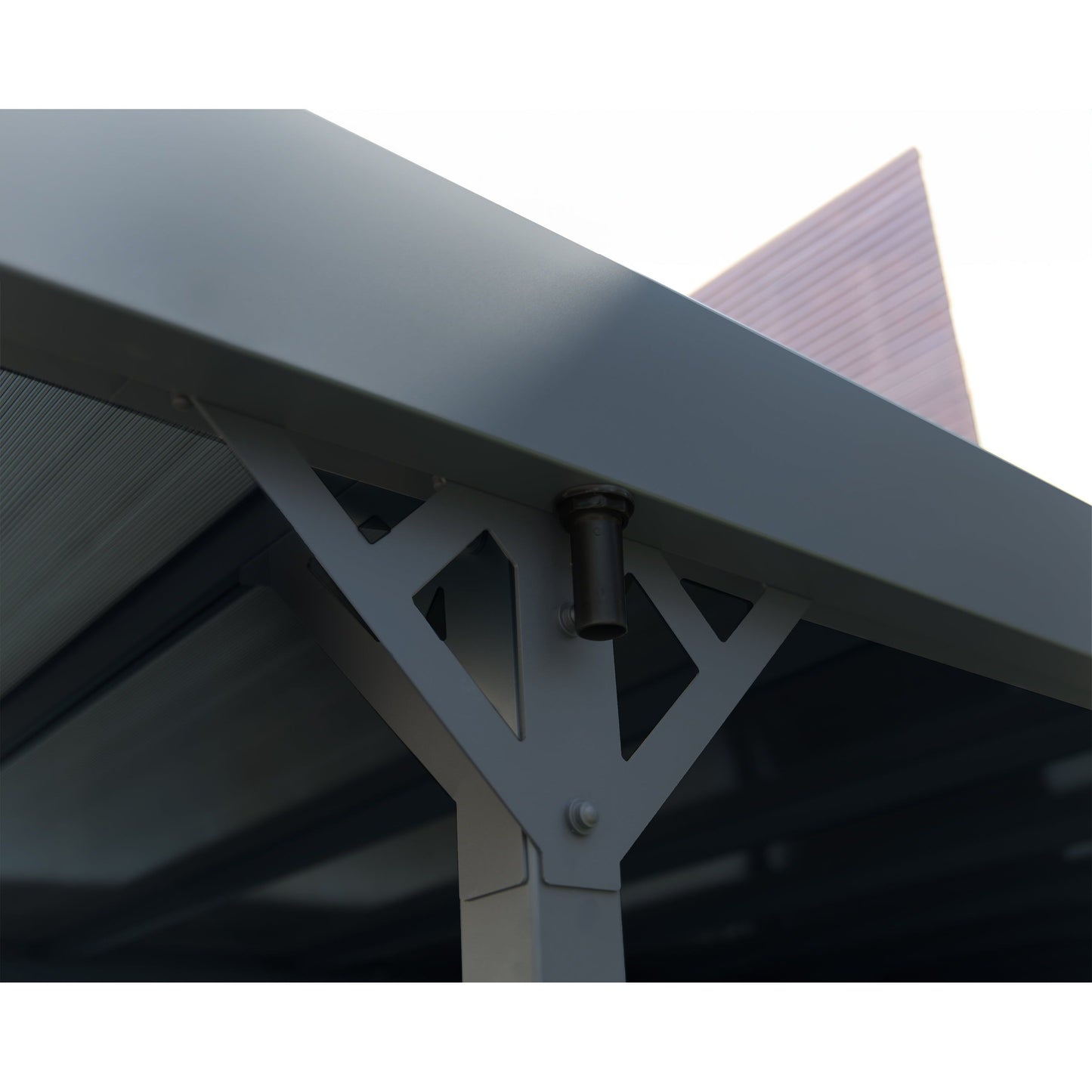 Canopia Palma Carport 10 x 16ft - Grey Aluminium & Twin-wall Polycarbonate Roof Panels