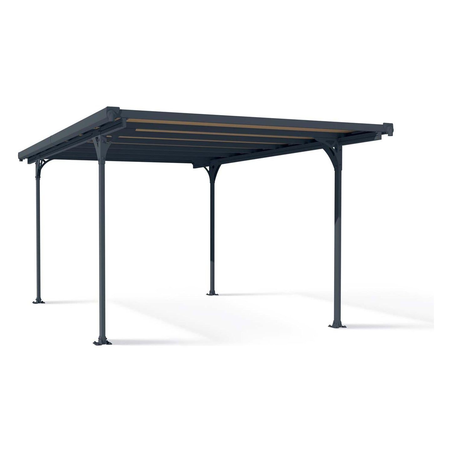 Canopia Verona Carport - Grey Aluminium & Twin-wall Polycarbonate Roof Panels