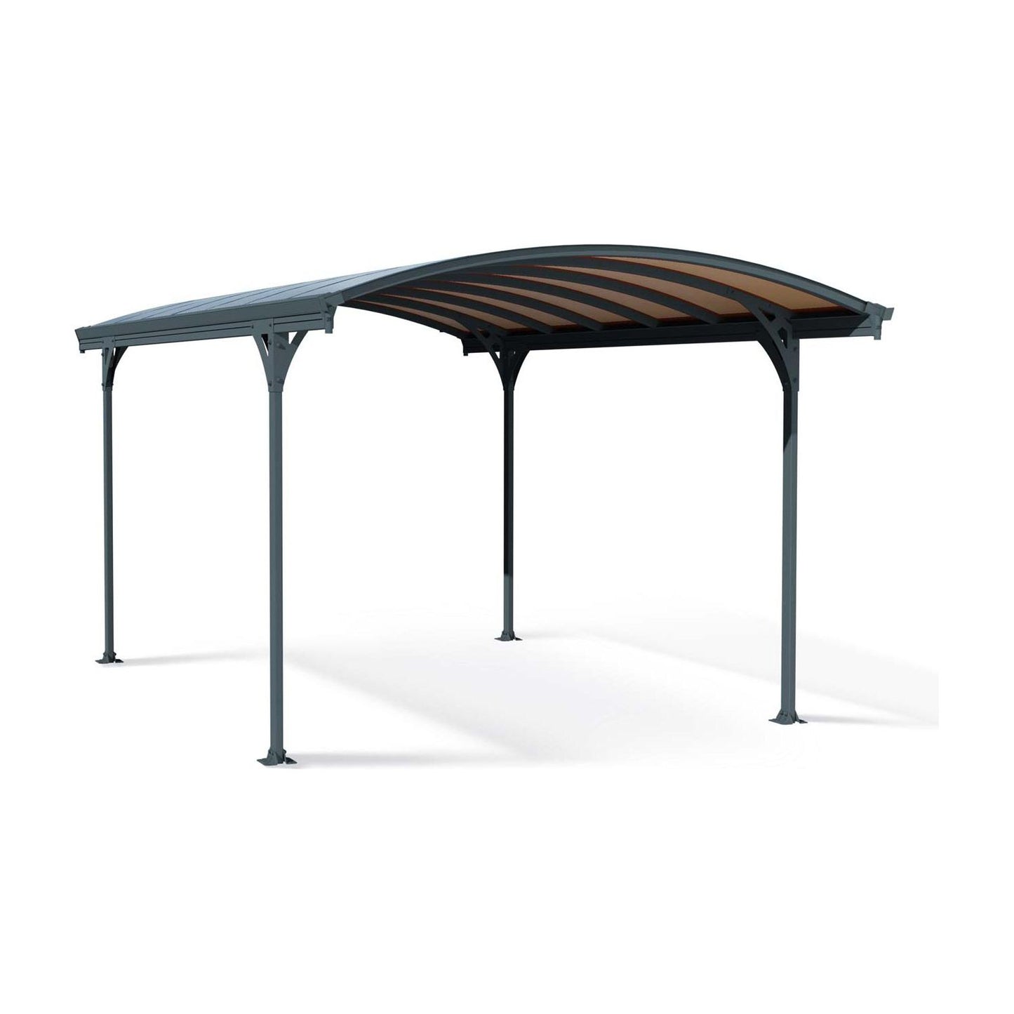 Canopia Vitoria Carport - Grey Aluminium & Polycarbonate Roof Panels