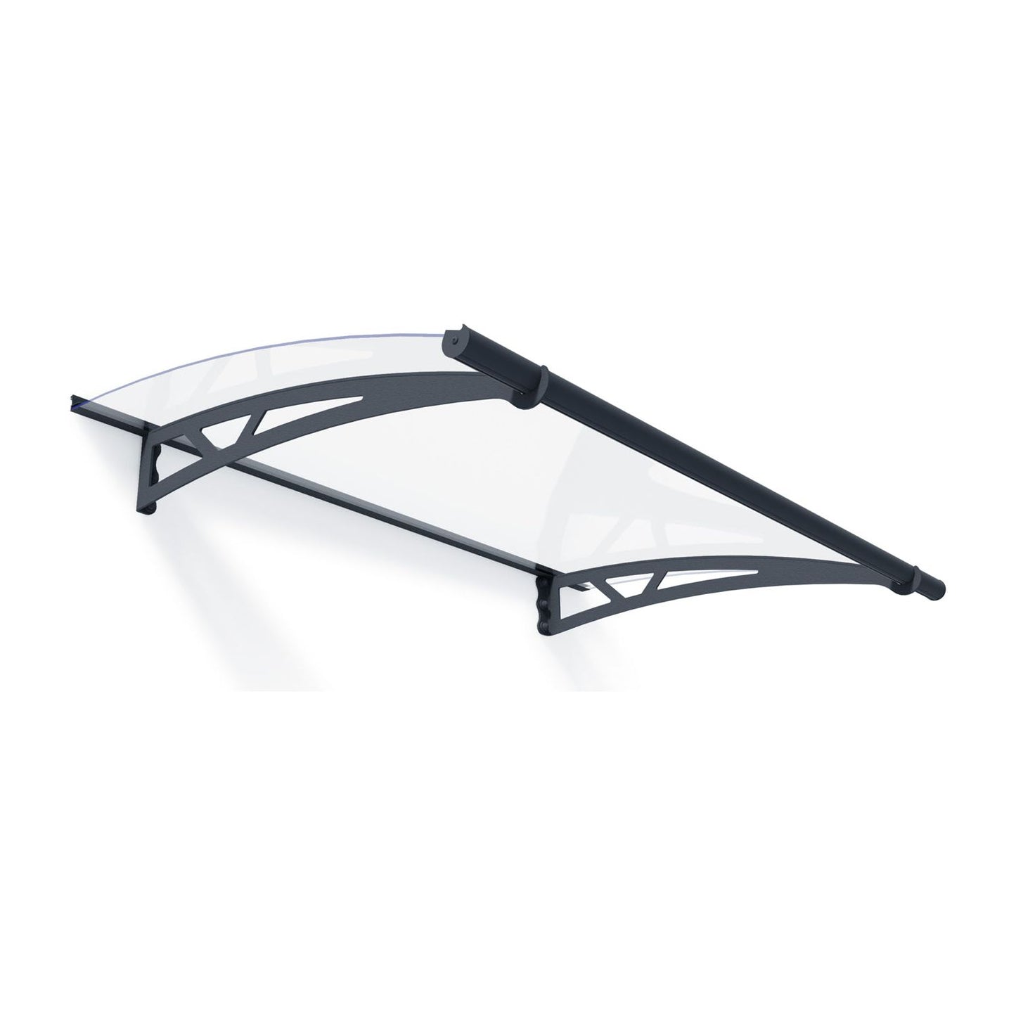 Canopia Altair Door Canopy - Grey Aluminium Frame & Clear Polycarbonate