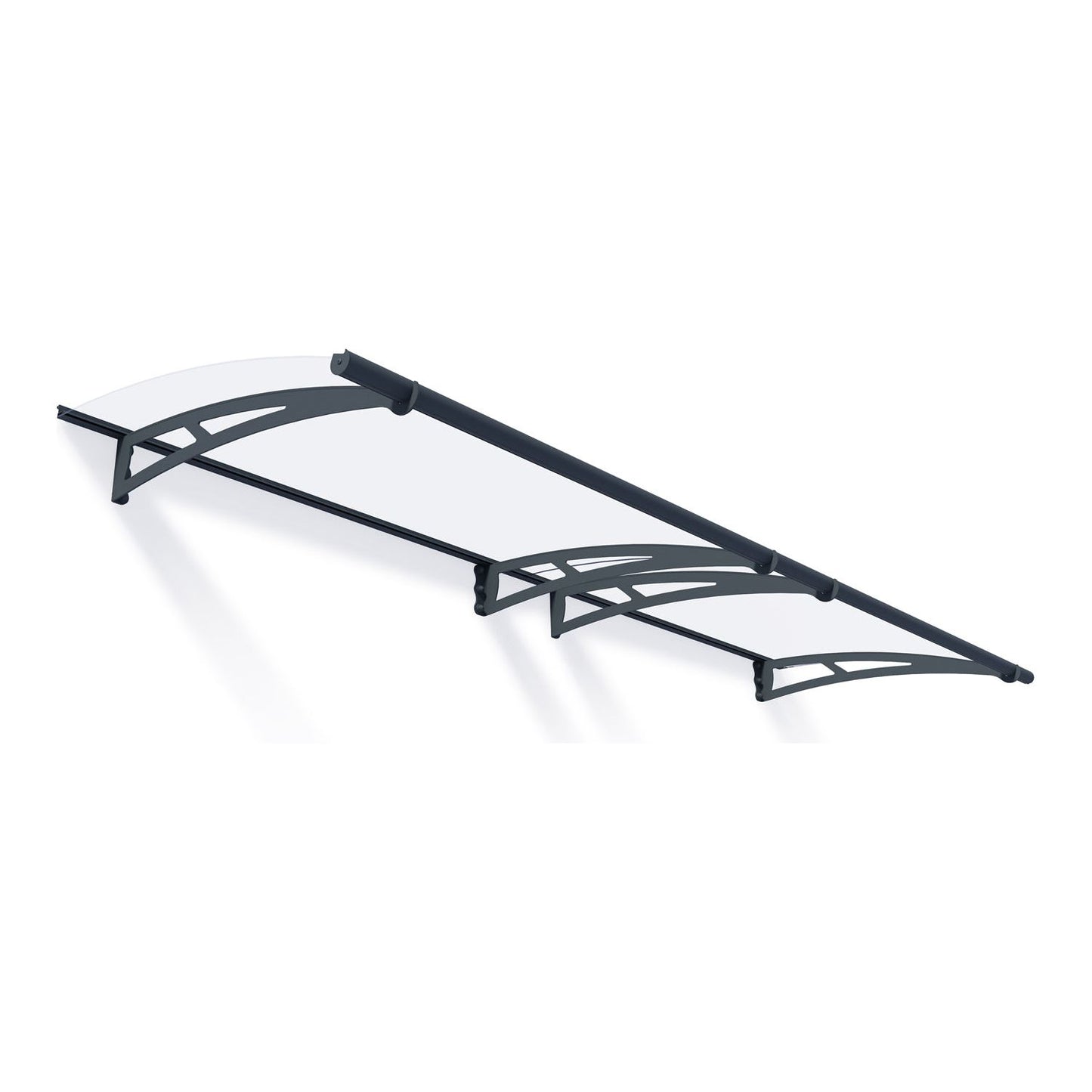 Canopia Aquila Door Canopy - Grey Aluminium Frame & Clear Polycarbonate