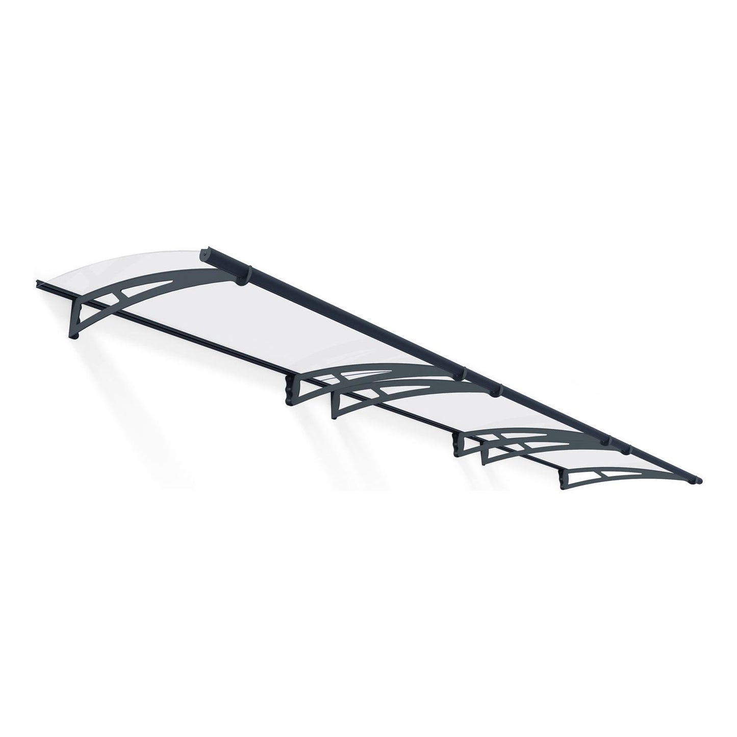 Canopia Aquila Door Canopy - Grey Aluminium Frame & Clear Polycarbonate