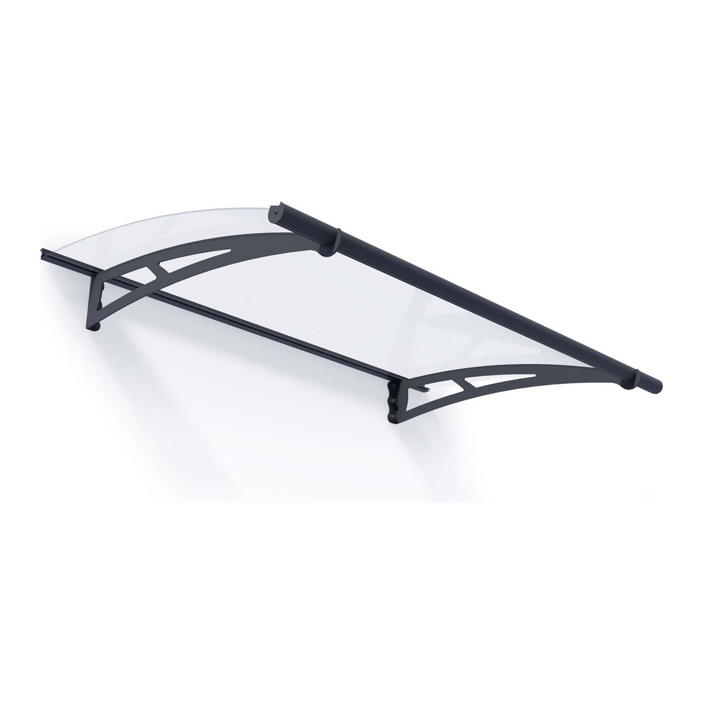 Canopia Aquila Door Canopy - Grey Aluminium Frame & Clear Polycarbonate