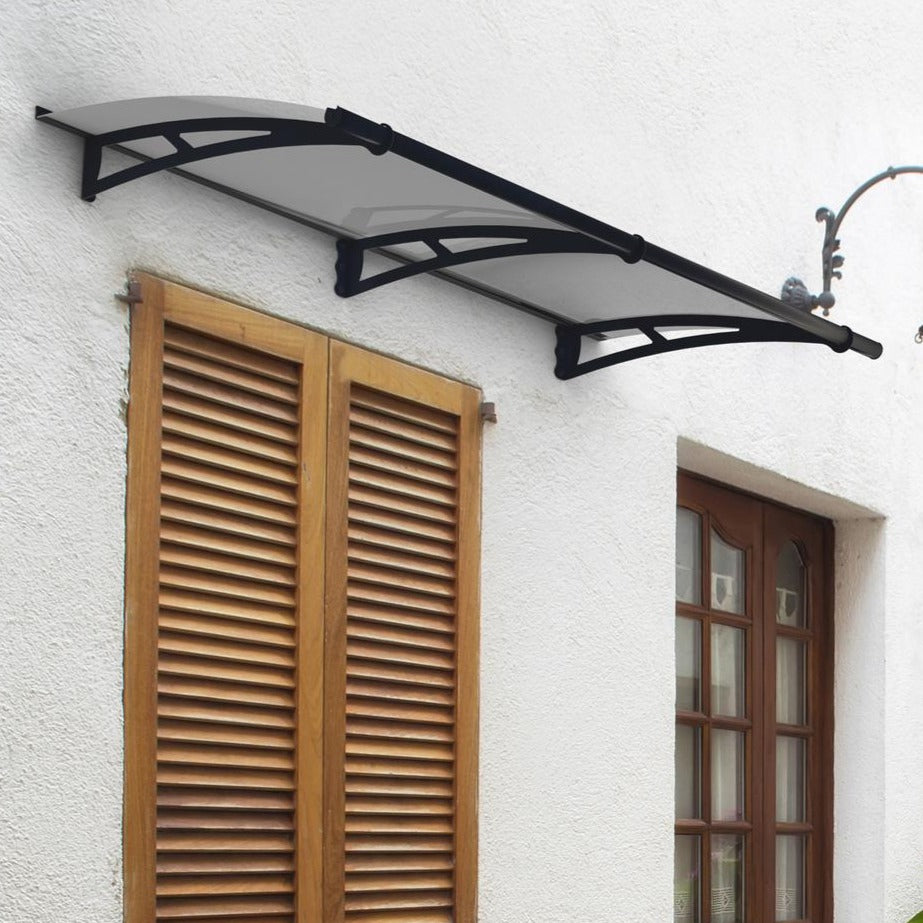 Canopia Aquila Door Canopy - Grey Aluminium Frame & Clear Polycarbonate