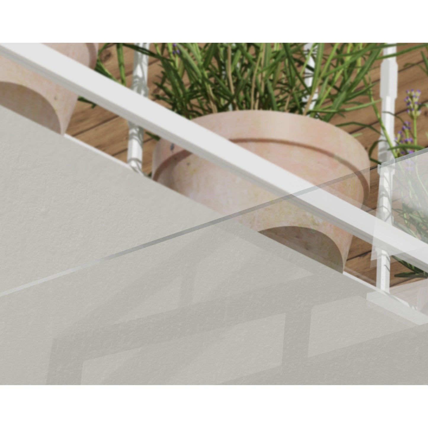 Canopia Bremen Door Canopy - Grey Aluminium Frame & Clear Polycarbonate