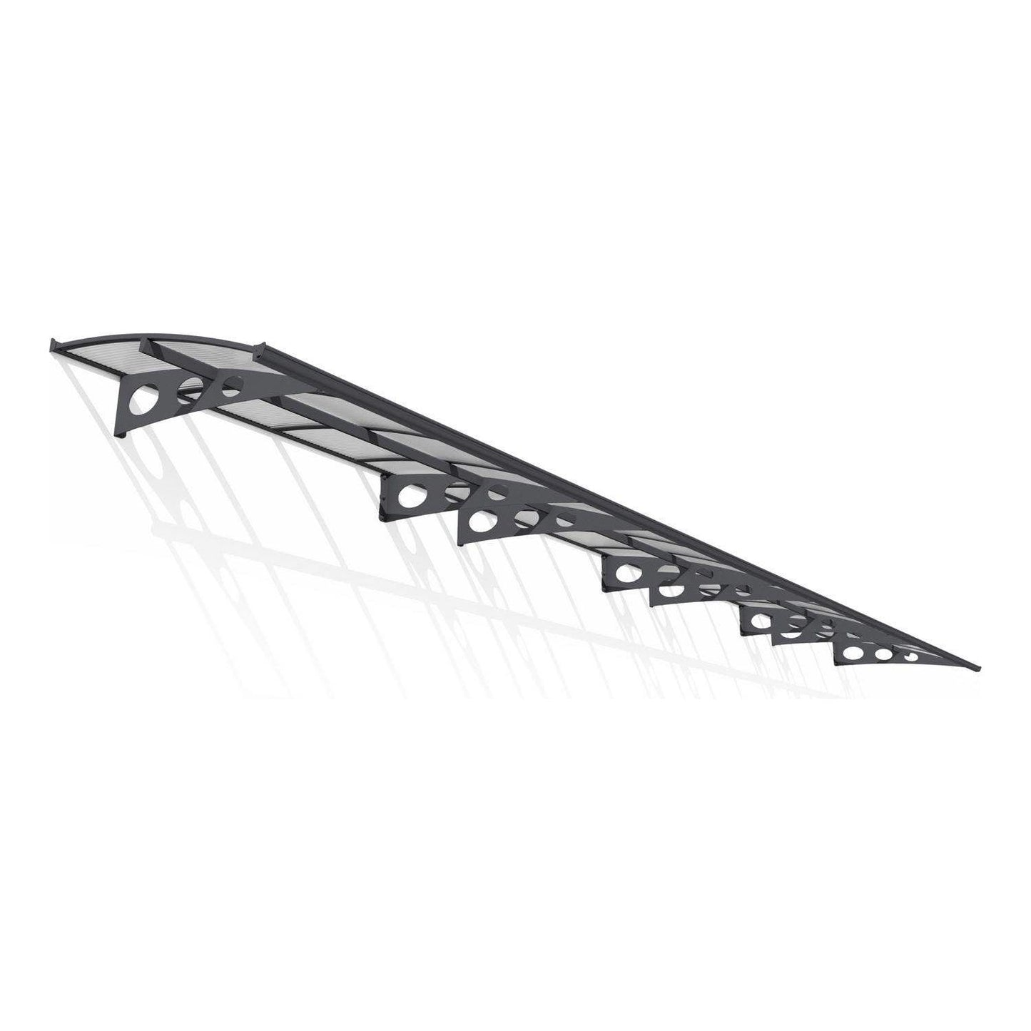 Canopia Herald Door Canopy - Grey Aluminium Frame & Twinwall Polycarbonate