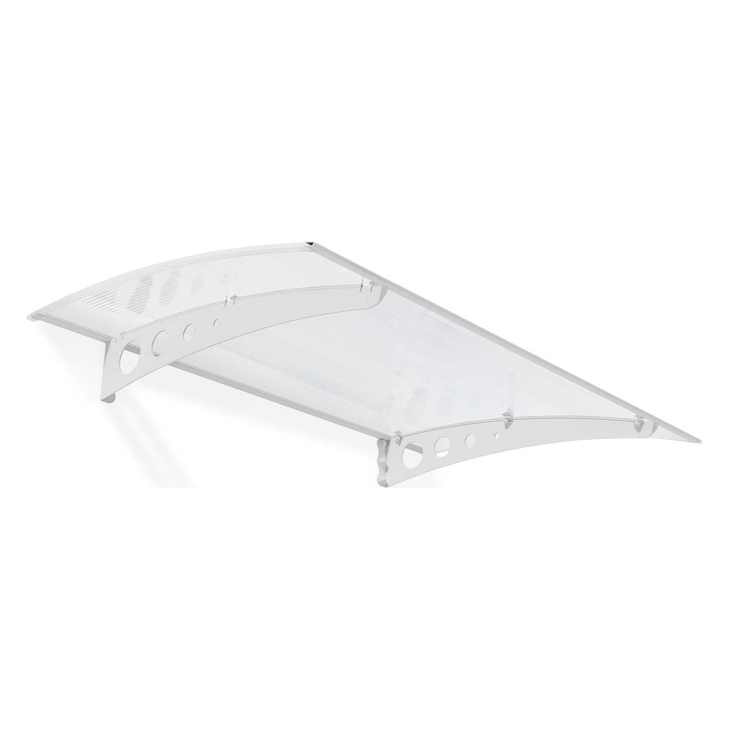 Canopia Lyra Door Canopy - White Aluminium Frame & Twinwall Polycarbonate