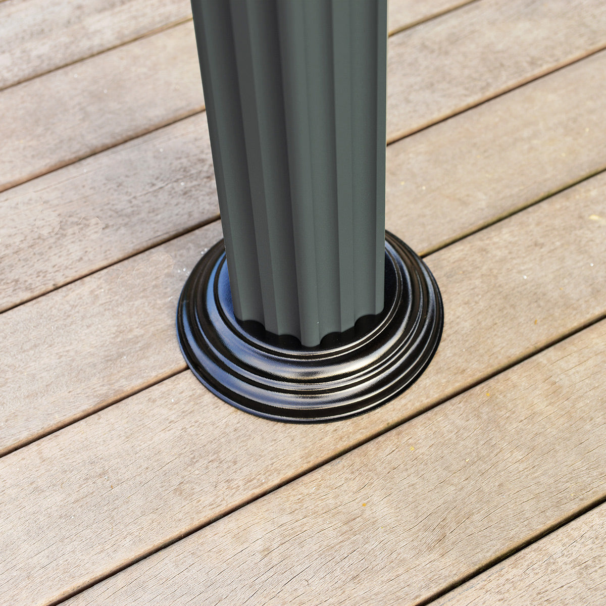 Canopia Grey Aluminium Roma Garden Hexagonal Gazebo with Polycarbonate Roof