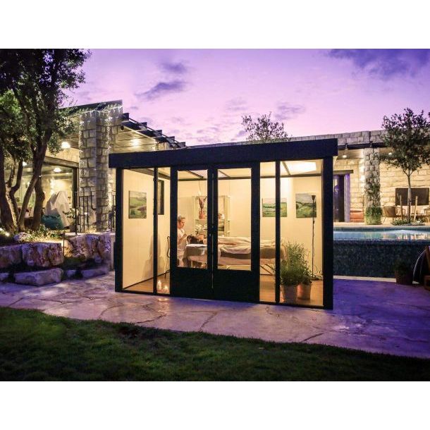 Canopia Copenhagen Garden Office - Black Structure & Clear Glazing