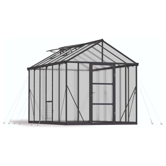 Canopia Glory Greenhouse - Grey Aluminium Frame & Multiwall Polycarbonate Panels