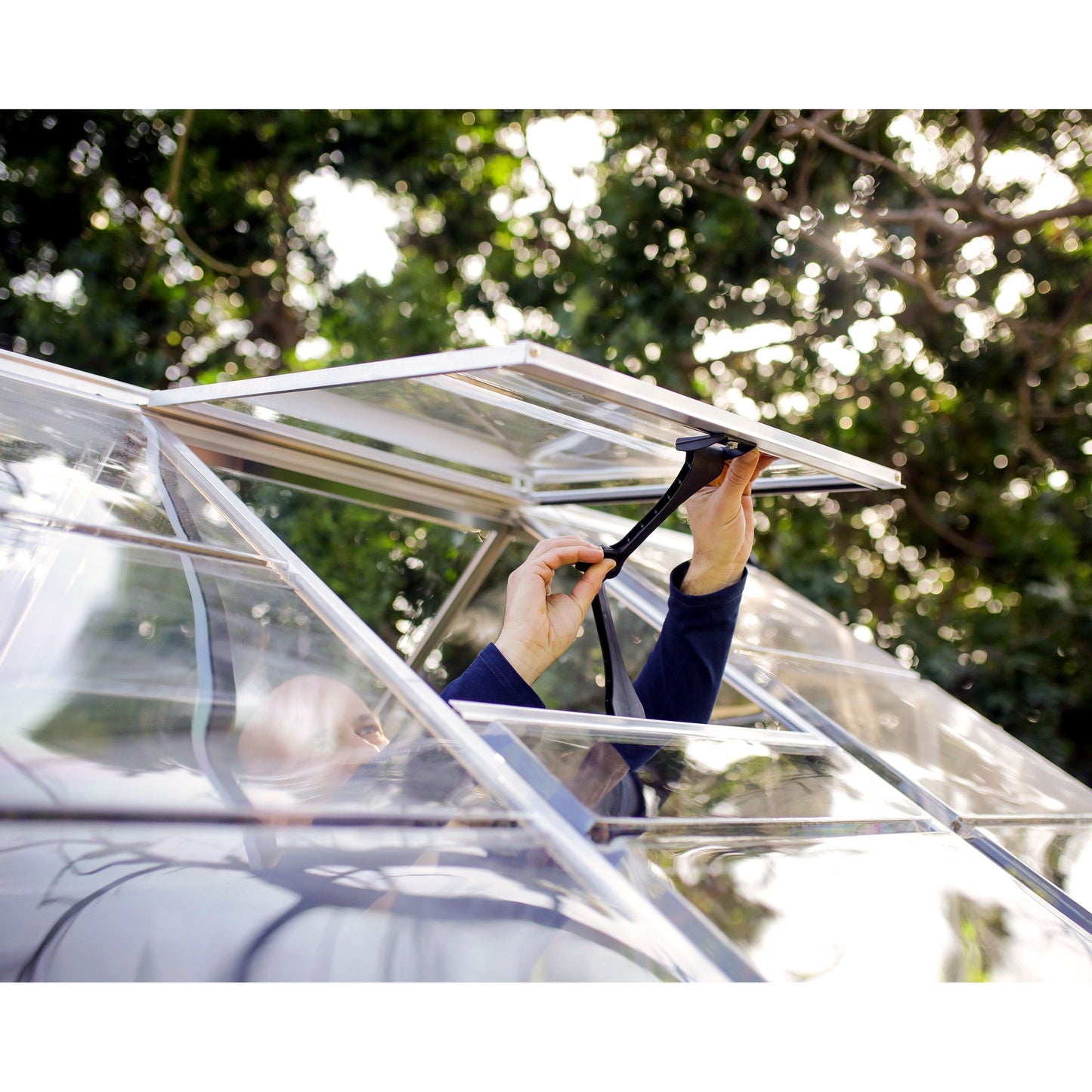 Canopia Octave Greenhouse - Silver Aluminium Frame & Clear Polycarbonate Panels