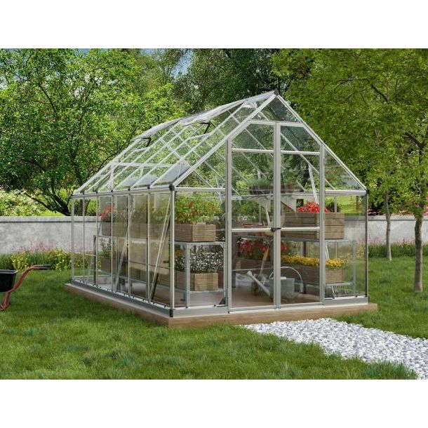 Canopia Octave Greenhouse - Silver Aluminium Frame & Clear Polycarbonate Panels