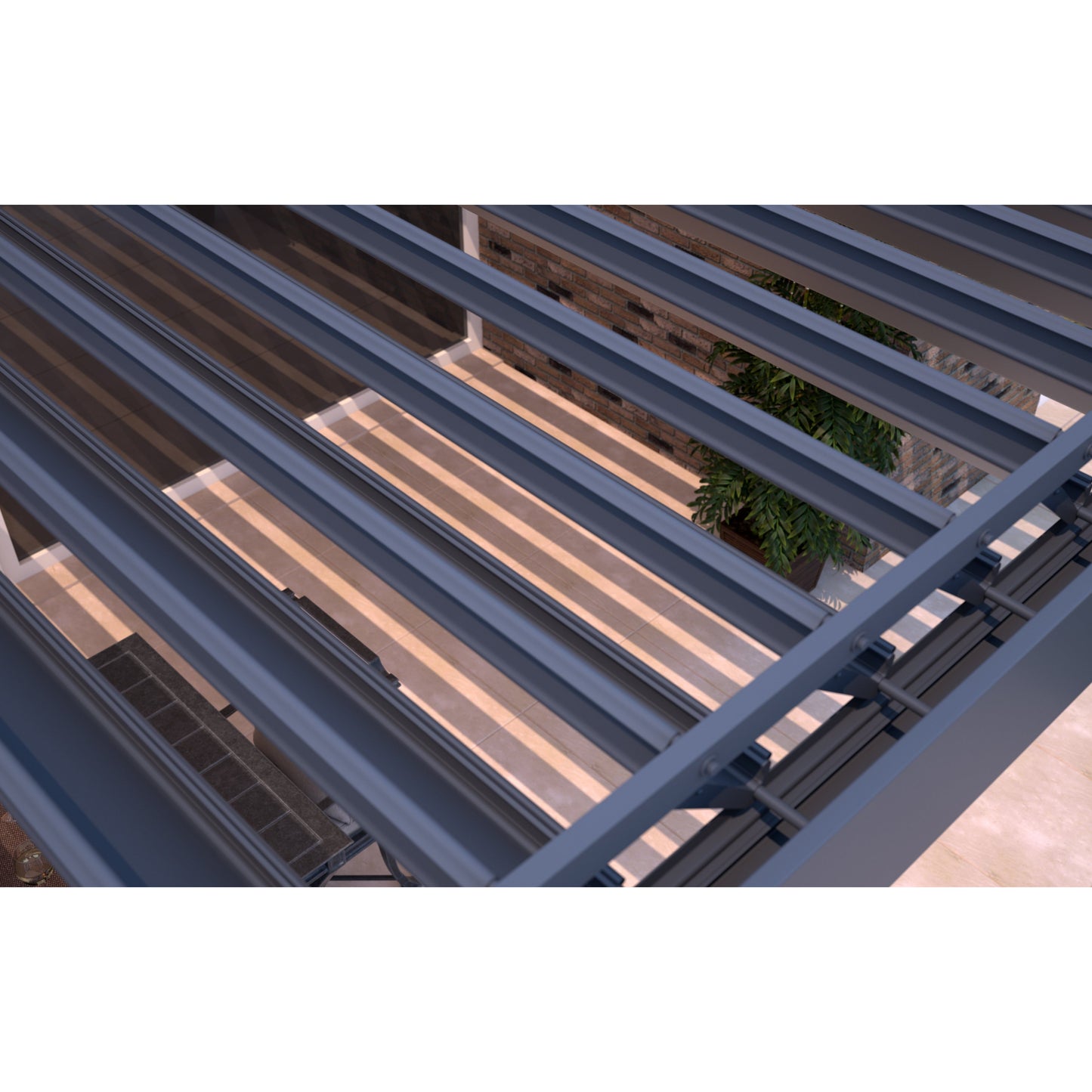 Deponti Pinela Manual - Aluminium Veranda with Tilted Roof Panels