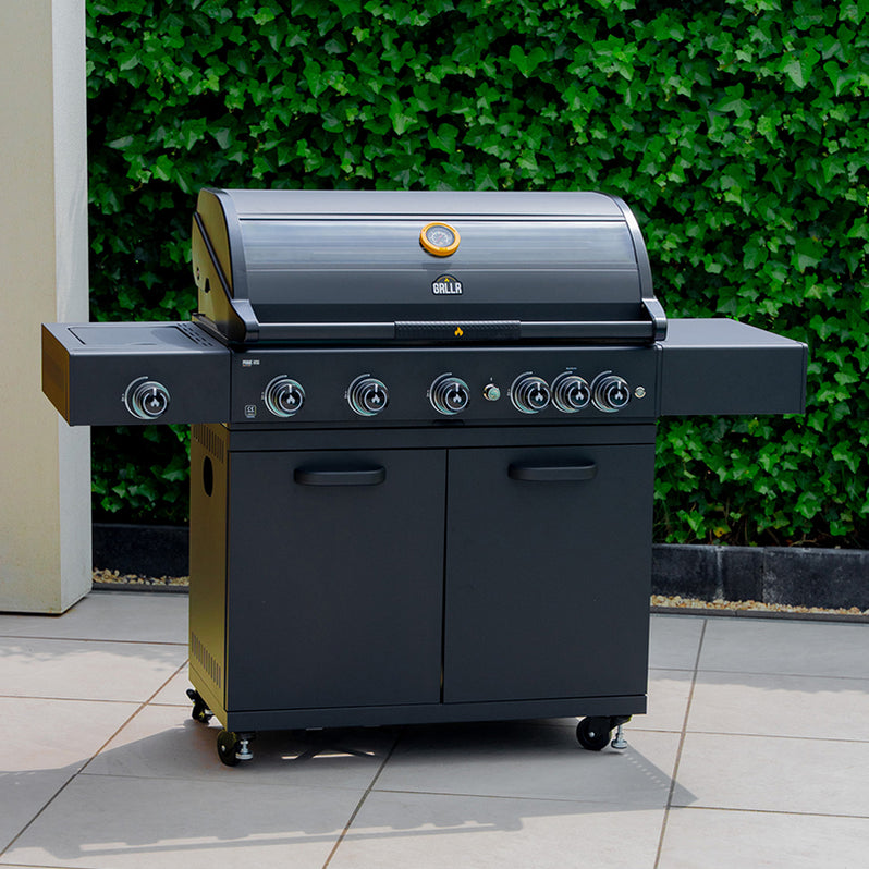 GRLLR Outdoor Kitchen - L Shape 5 Burner Grill including Fridge Sink and kamado Units