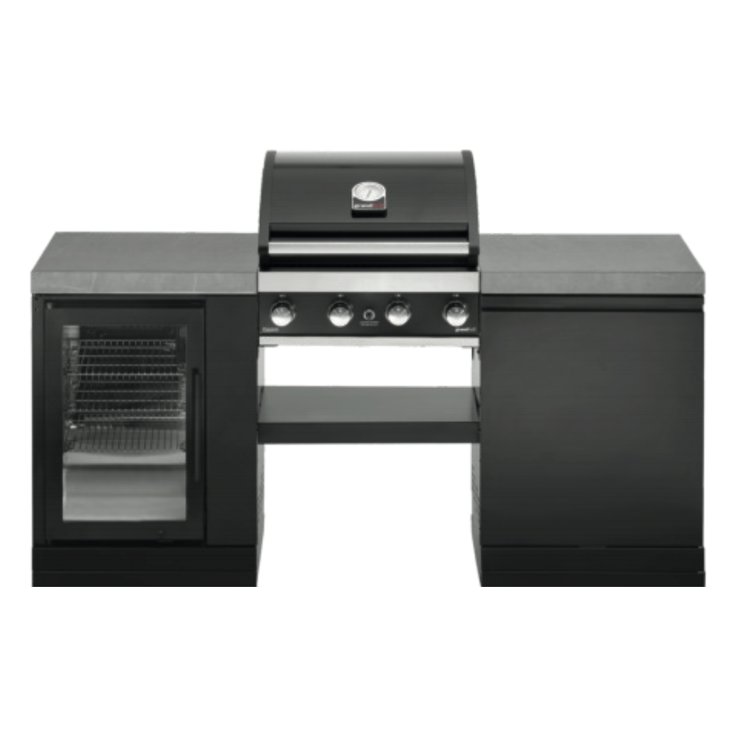 GrandPro 185 Outdoor Kitchen Premium Grill 4B With FRIDGE