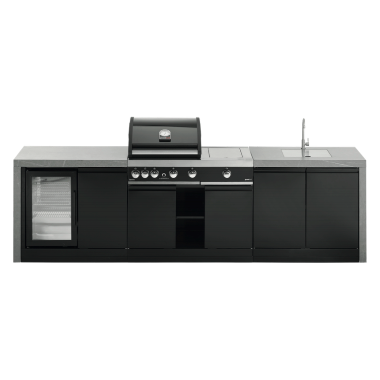 GrandPro 299 Premium G4 Plus Outdoor Kitchen with Fridge + Sink Waterfall Edition