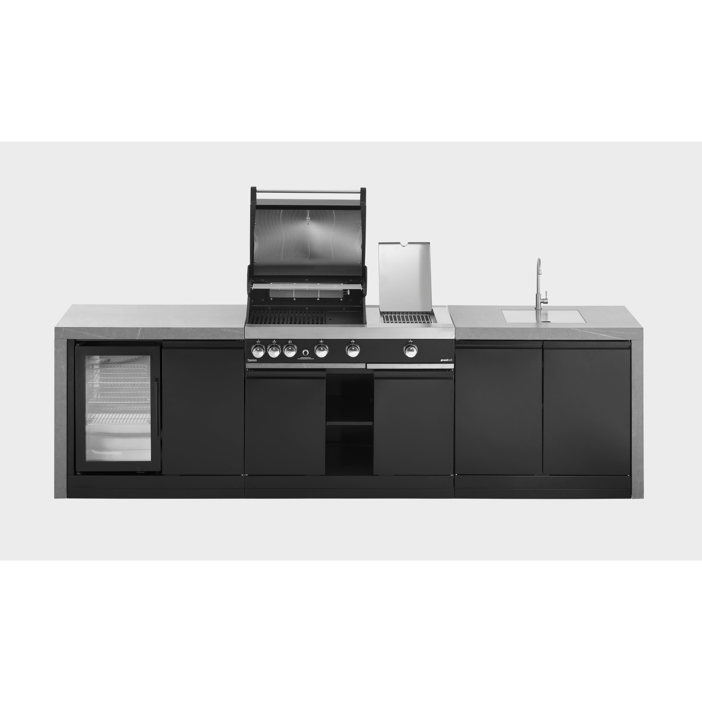 GrandPro 299 Premium G4 Plus Outdoor Kitchen with Fridge + Sink Waterfall Edition