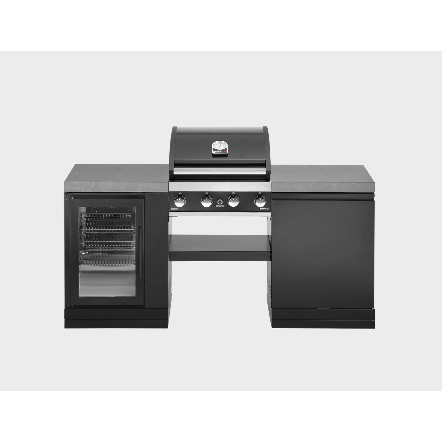 GrandPro 185 Outdoor Kitchen Premium Grill 4B With FRIDGE