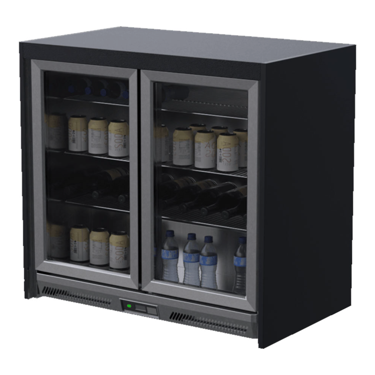 Whistler Fairford Black Outdoor Kitchen with Burford 5-Burner BBQ | 1.5m x 4.8m x 1.6m