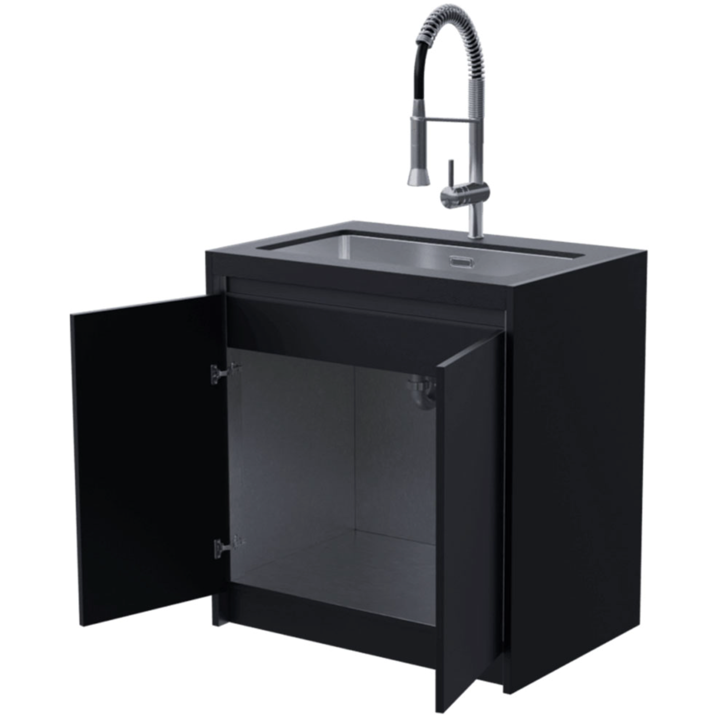 Whistler Fairford Black Outdoor Kitchen with Burford 5-Burner BBQ | 4.5M