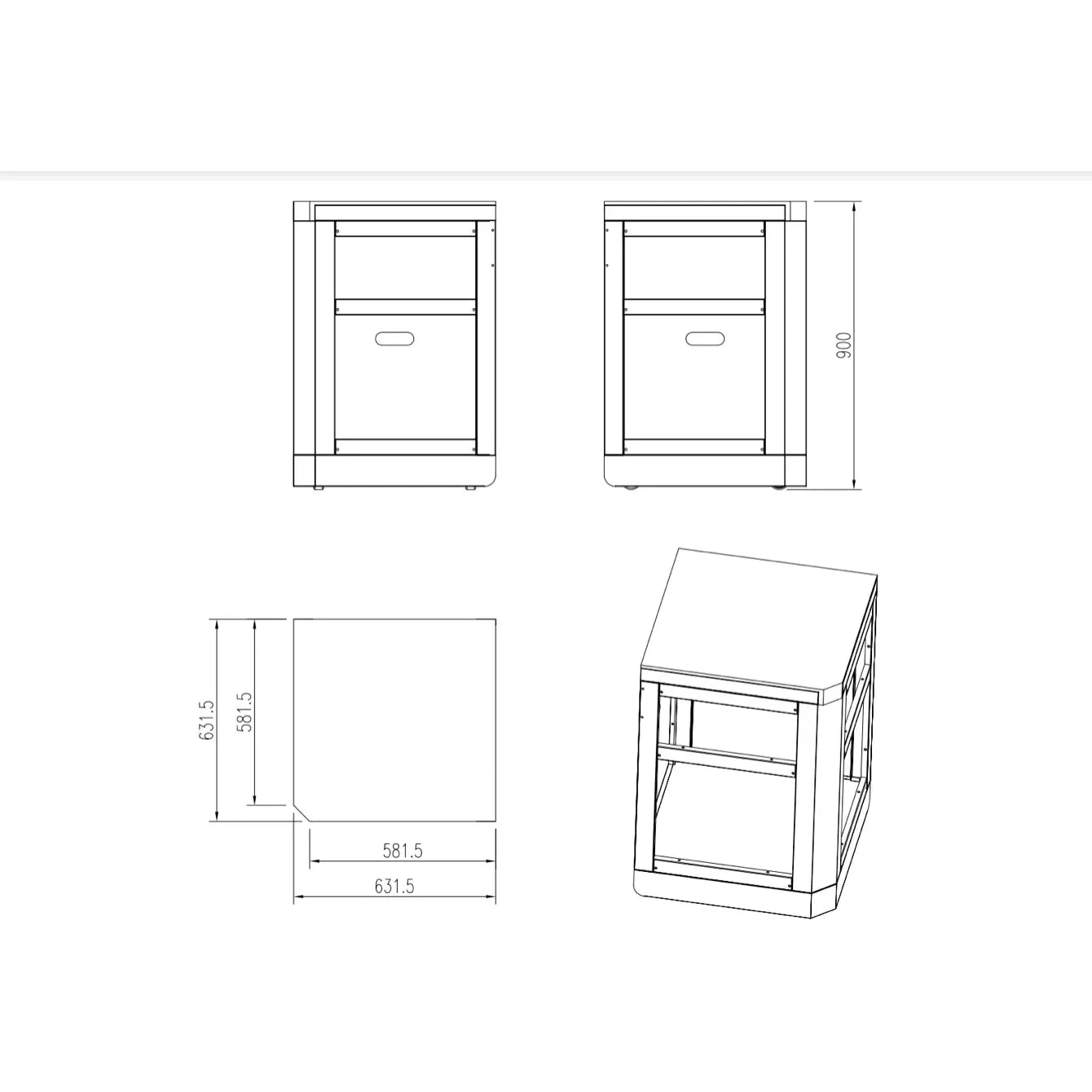 Whistler Grills - Fairford 90 Degree Corner Unit 63.5cm