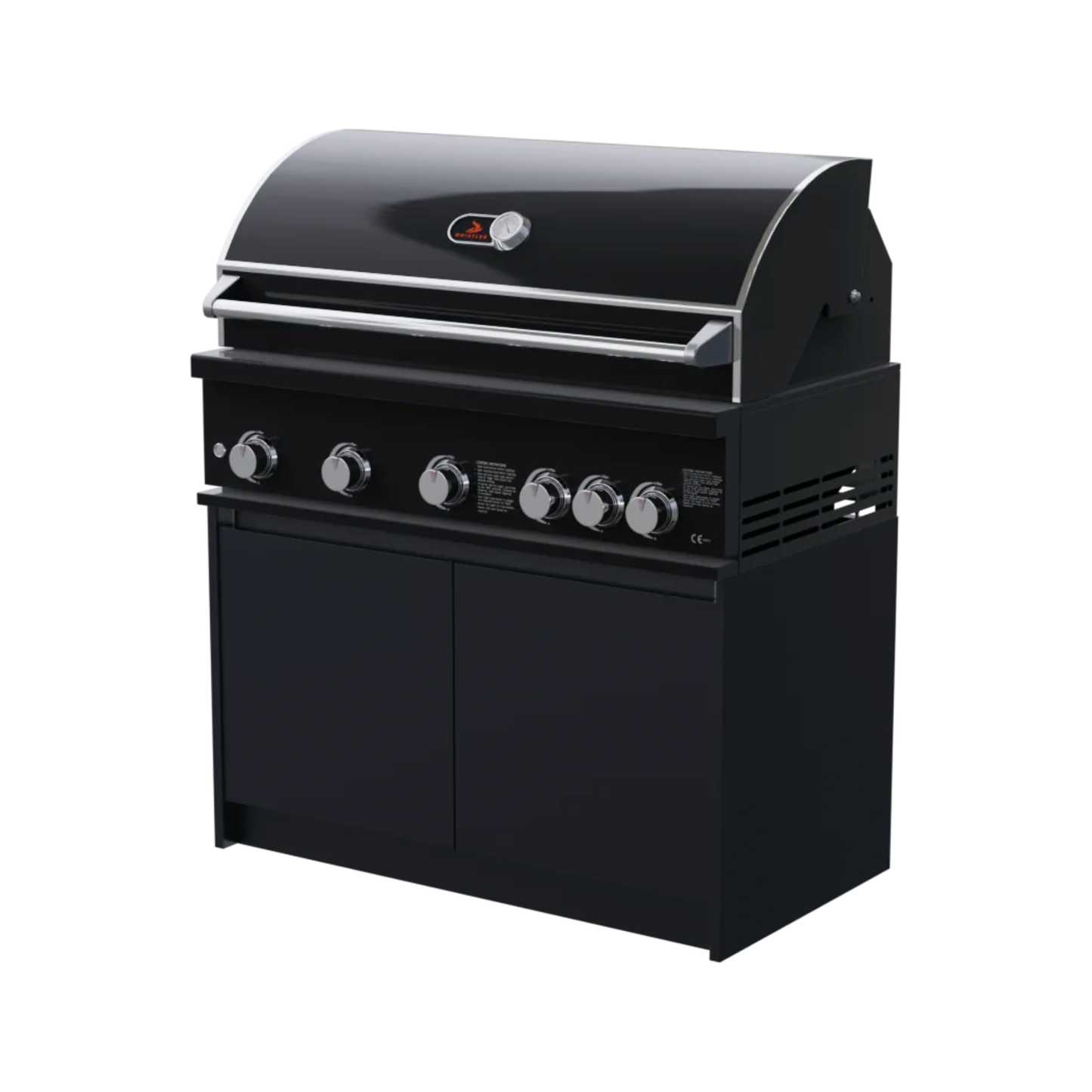 Whistler Fairford Black Outdoor Kitchen with Burford 5 Burner BBQ | 5.2m