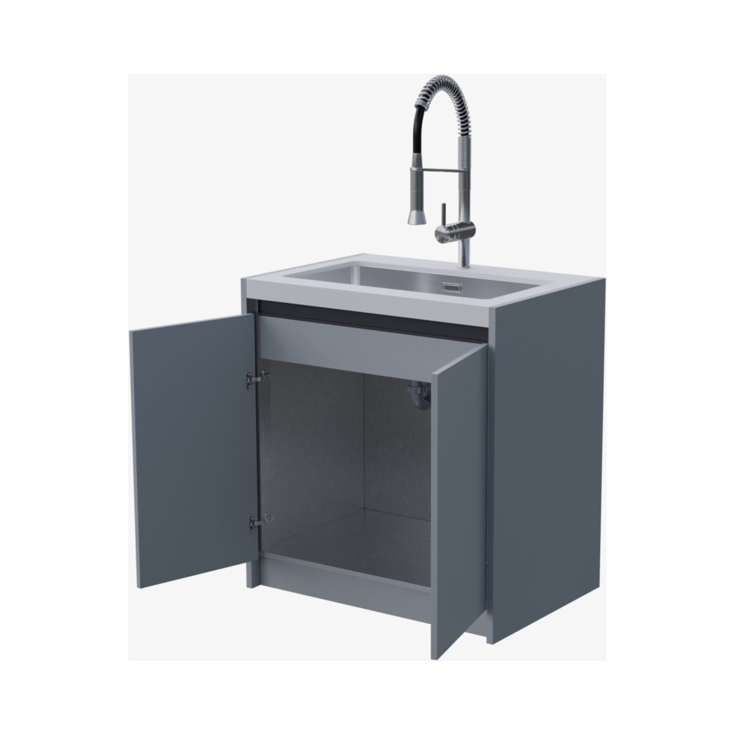 Whistler Fairford Grey Outdoor Kitchen with Burford 5-Burner BBQ | 3.6M