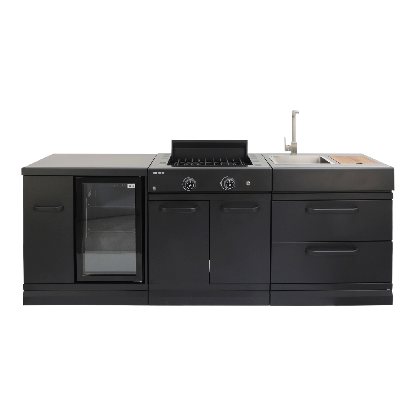 GRLLR Outdoor Kitchen - Stove Fridge and Sink