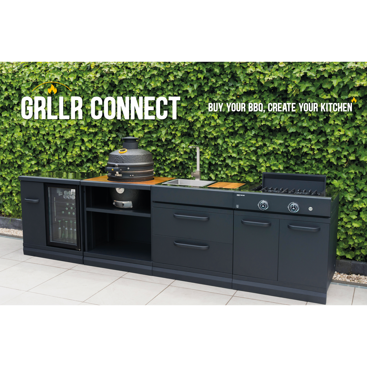 GRLLR Outdoor Kitchen Connect Kamado Unit