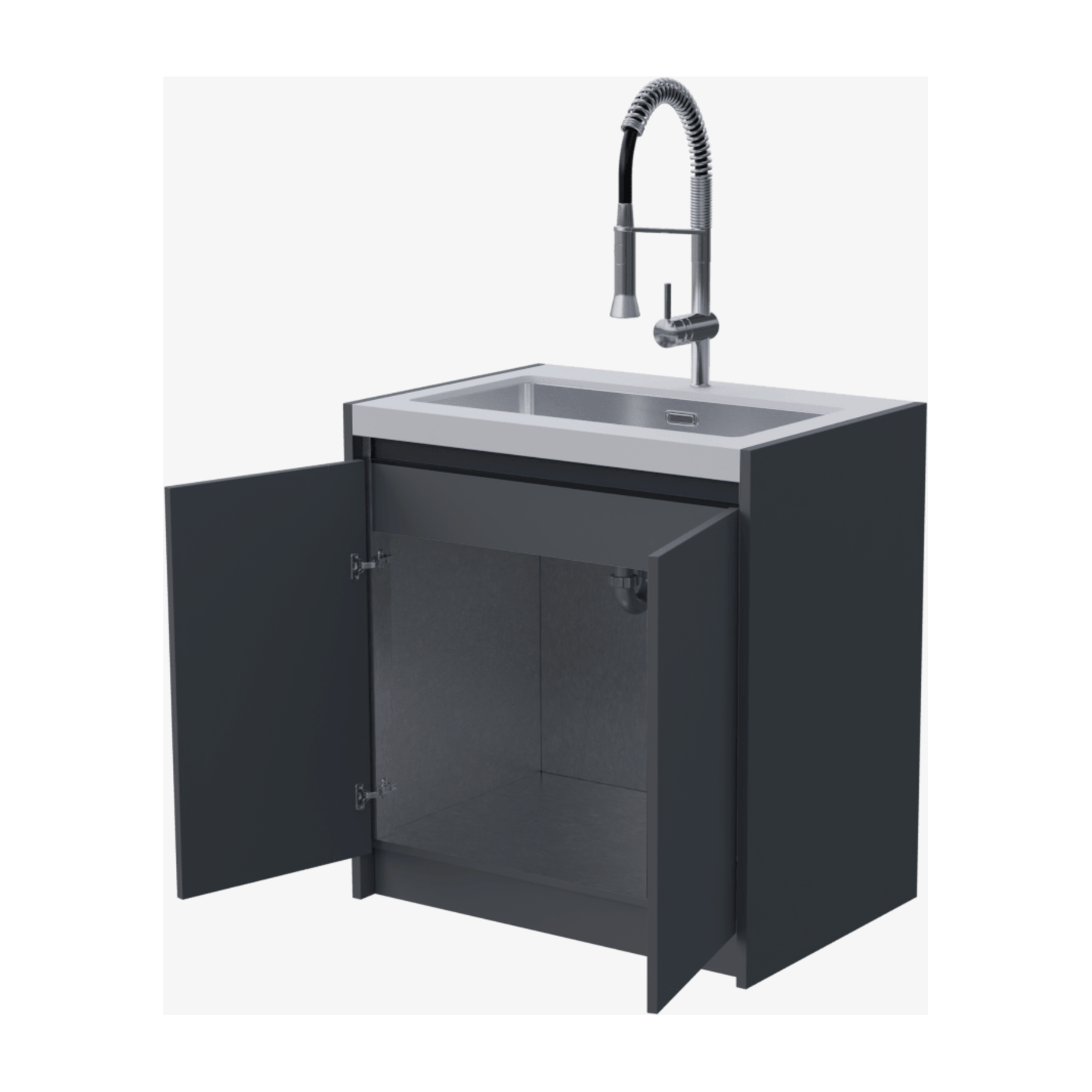 Whistler Fairford Black Outdoor Kitchen with Burford 5-Burner BBQ | 3.5M