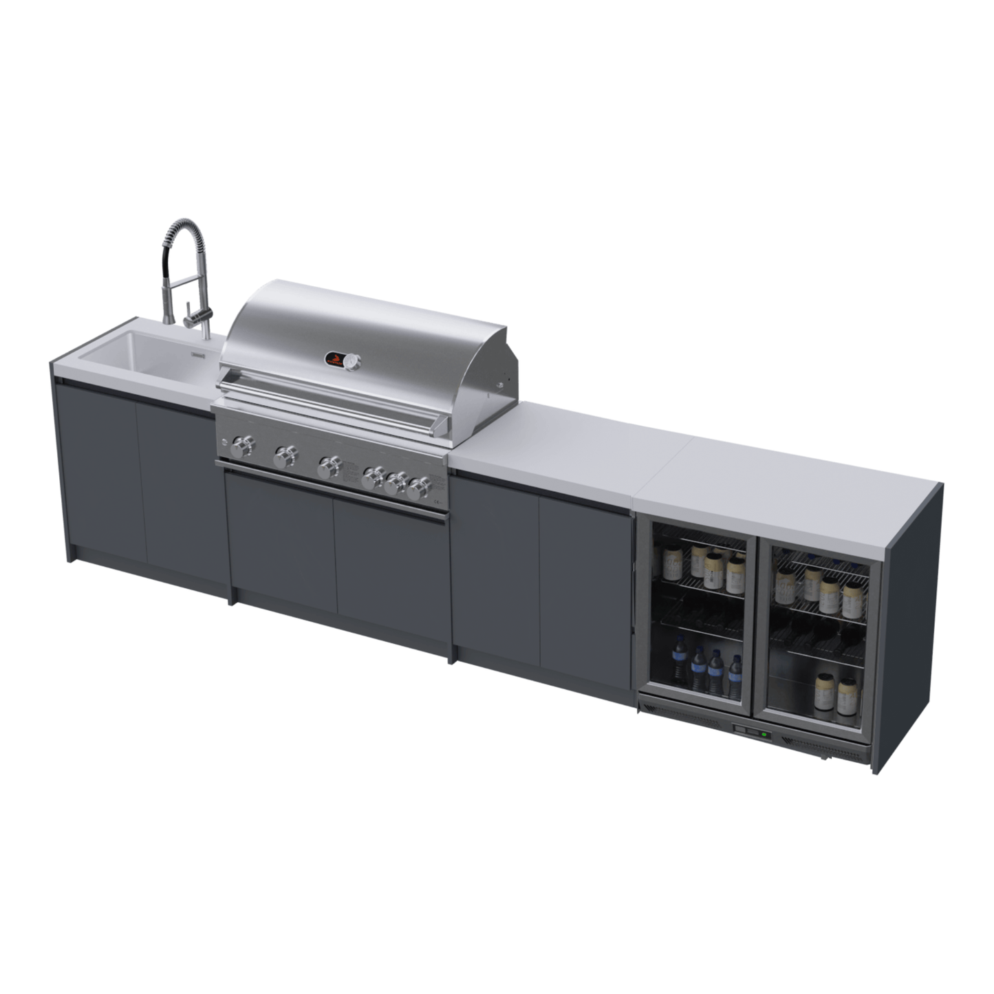 Whistler Fairford Outdoor Kitchen with Burford 5-Burner BBQ | 3.6M