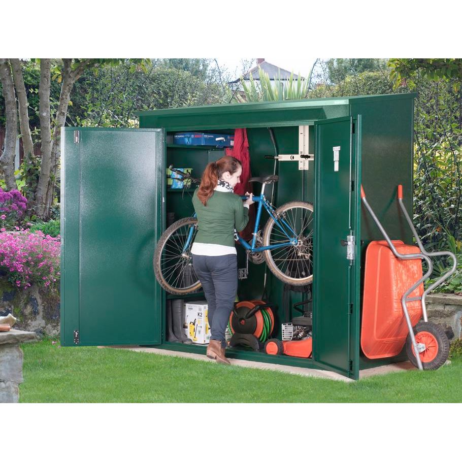 Asgard 7’ x 3’ Metal Garden & Bike Shed - The Trojan Plus