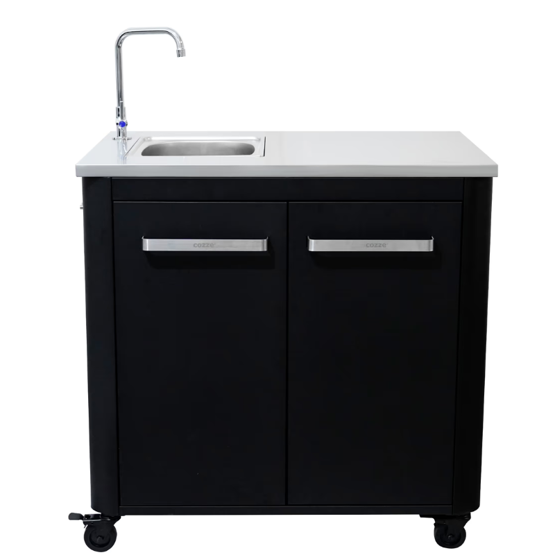 Cozze Outdoor Kitchen 90 w. Sink โ Compact Outdoor Unit with Tap