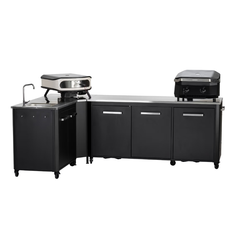 Cozze Outdoor Kitchen 90 w. Sink โ Compact Outdoor Unit with Tap