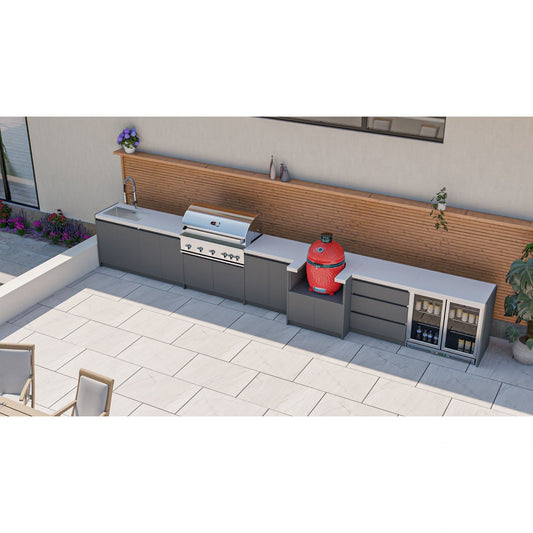 Whistler Fairford Grey Outdoor Kitchen with Burford 5-Burner BBQ | 6M