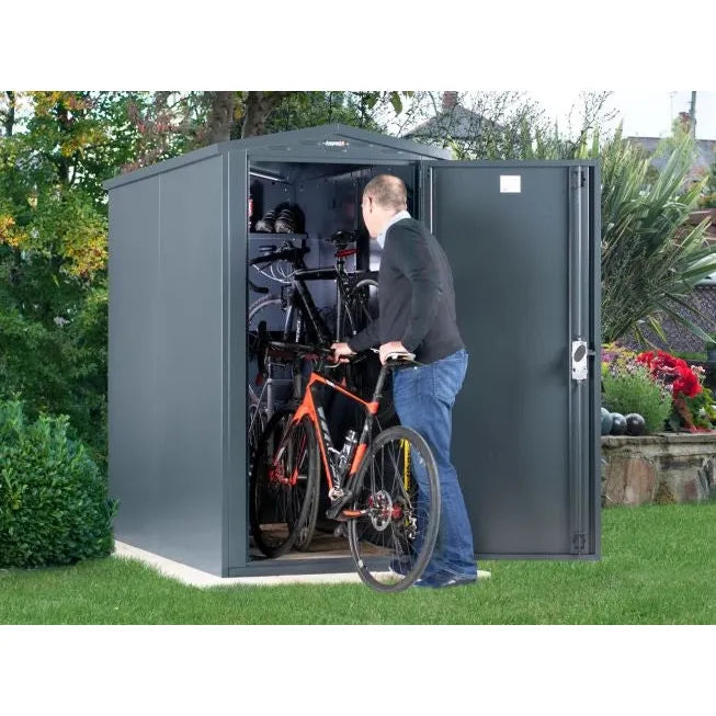 Asgard 3x7 Bike Shed (Sentry) Slimline Electric Bike Shed x 2