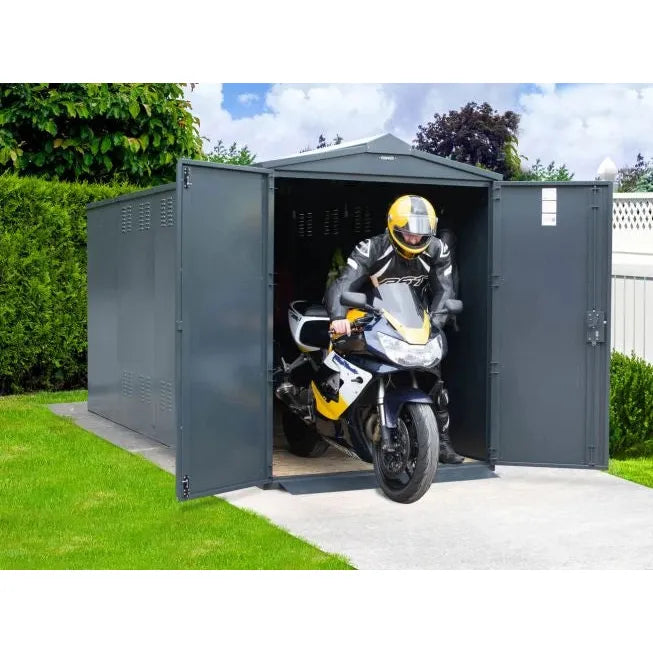 Asgard Motorcycle Storage Shed (Centurion) 5ft 2" x 14ft 6"- Police Preferred Specification