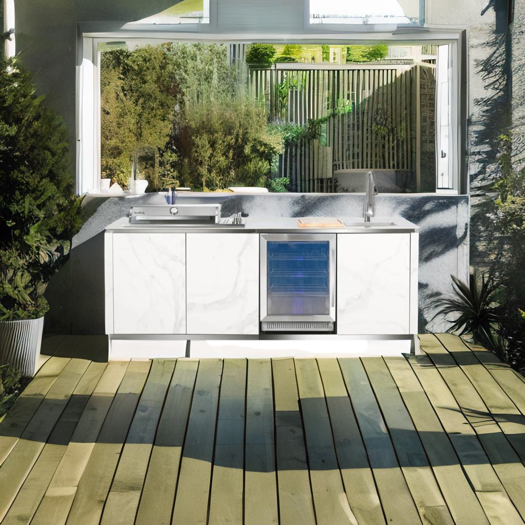 Buschbeck Derby Outdoor Kitchen Island 2.6M - Marble White