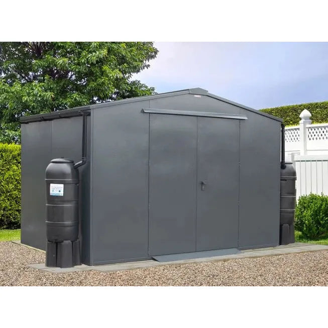 Asgard Metal Garden Workshop Shed (Garrison Plus) 10x11 - Police Preferred Specification