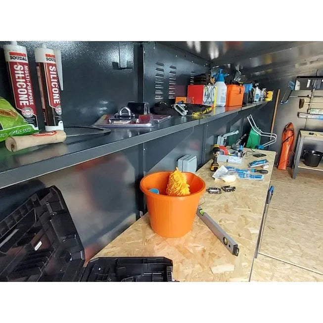 Asgard Metal Garden Workshop (Garrison Plus 3) 10x18 - Police Preferred Specification