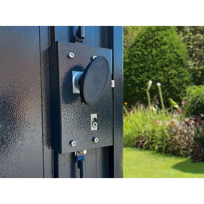 Asgard Metal Garden Workshop (Garrison Plus 2) 10x14 - Police Preferred Specification