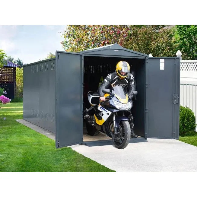 Asgard Motorcycle Storage Shed (Centurion) 5ft 2" x 18ft 1" - Police Preferred Specification