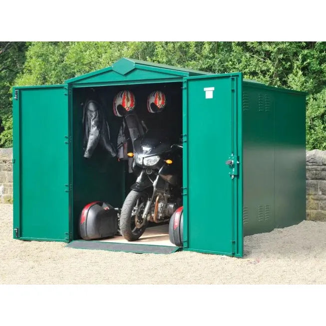Asgard Motorcycle Storage Shed (Centurion) 5ft 2" x 10ft 11" - Police Preferred Specification