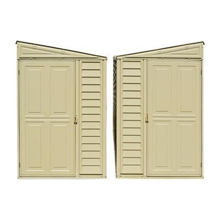 4ft x 8ft Saffron Lean-To Vinyl Garden Shed with Foundation Kit