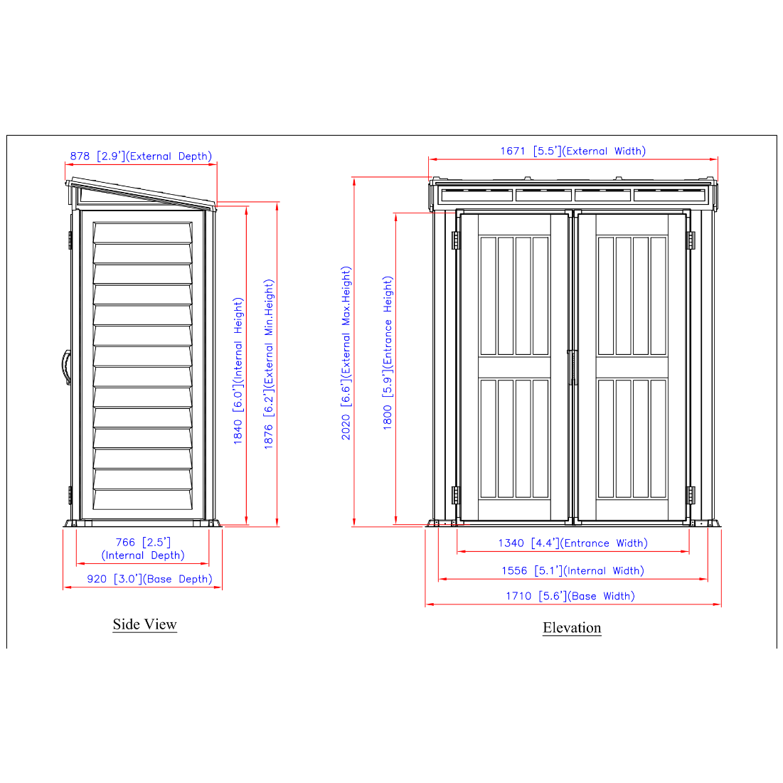 Sapphire Apex Metal Shed (All Size Available) Green / 6x4ft